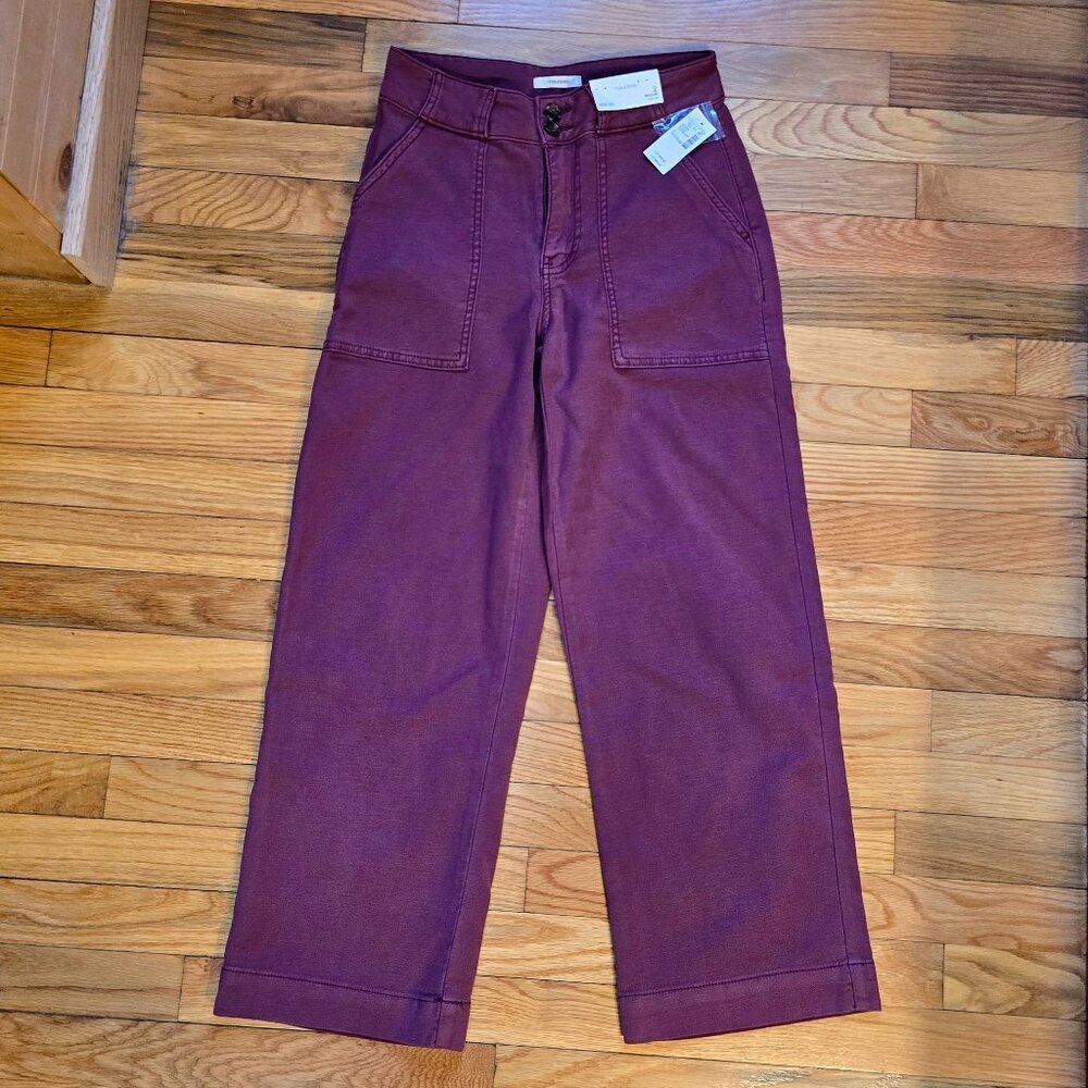 Maurices High Rise Wide leg pants, purple, NWT, size 2